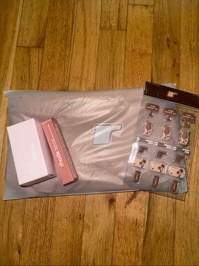 Rhode sold out summer kit (puffy stickers, peptide lip, Terry bag, glazing milk)